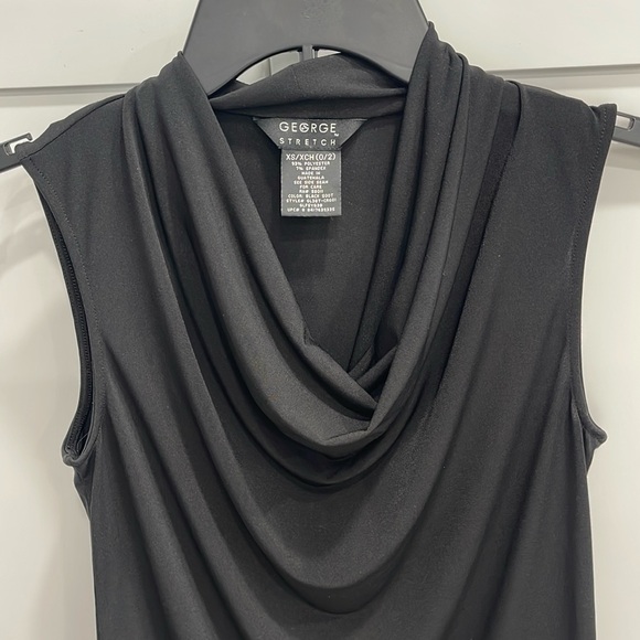 George stretch women’s XS black sleeveless lightweight dressy shell with band - Picture 3 of 11